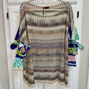 NWT Missoni Mare Swim Dress Coverup Metallic Floral Size Medium